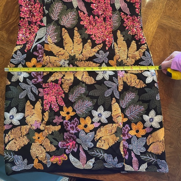 Endless Rose Women's Floral Sequin Sleeveless Mini Dress Size L - Picture 13 of 13